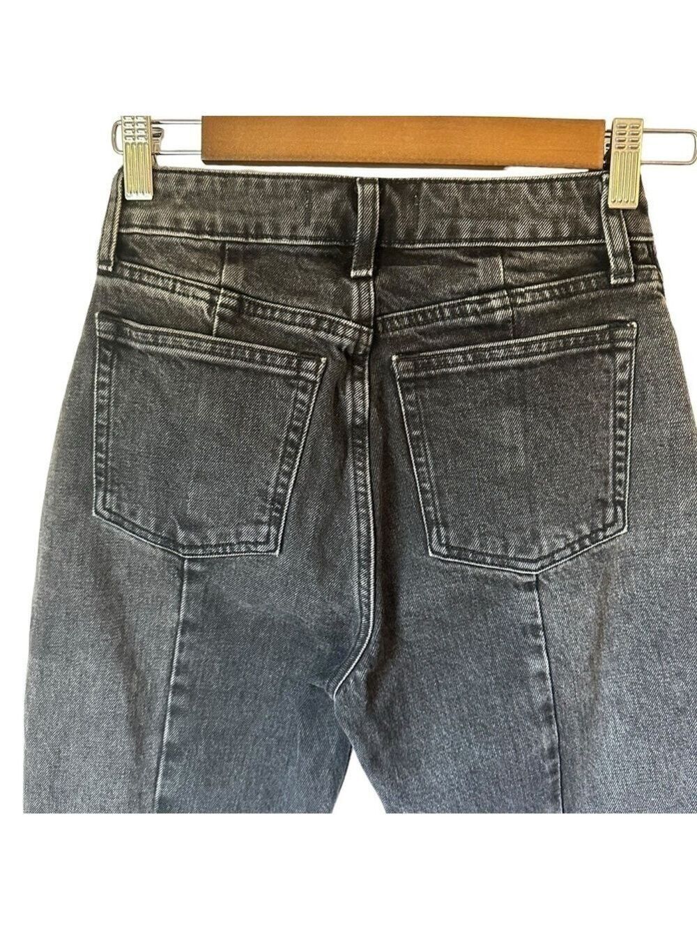 Abercrombie & Fitch Curve Love The Mom High Rise Black Jeans Size 24/00 Short - Picture 5 of 7